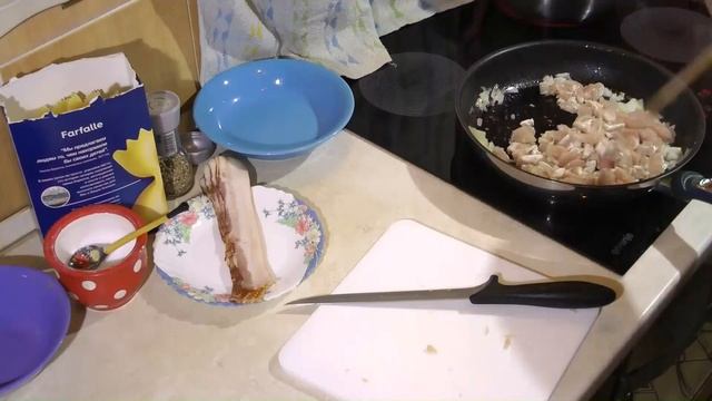 Макароны с индейкой и беконом. смотреть онлайн