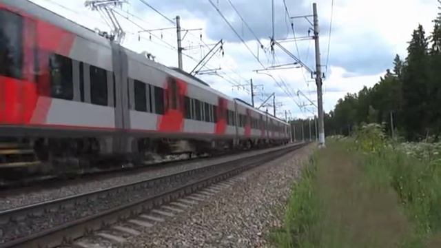 ЭС1-028 "Ласточка" рейсом Москва - Смоленск, пл. Санаторная смотреть онлайн