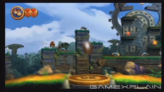 Donkey Kong Country Returns: Jungle Hijinxs 1-1 (Puzzle Pieces, KONG Letters Guide, Walkthrough) смотреть онлайн