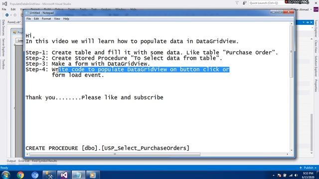 VB.NET and SQL Server - How to get/retrieve/populate data in DataGridView. смотреть онлайн