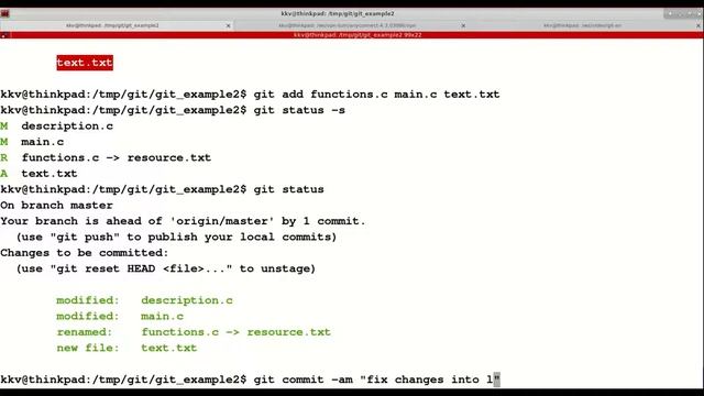 Git: Фиксация изменений (git commit) смотреть онлайн