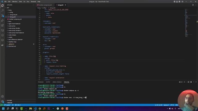 kong API gateway deploy request file logging declarative docker - episode 9 смотреть онлайн