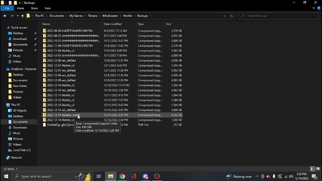 How To Load A Backup World In TmodLoader 1.4.3.6