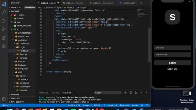 Part 4 - Create Auth Screen UI : CHAT APP Using React-Native and Firebase смотреть онлайн