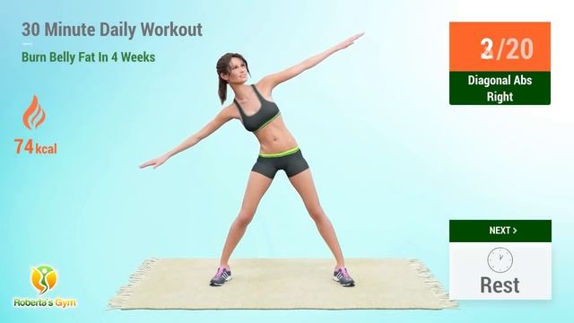 30 MIN WORKOUT TO BURN BELLY FAT IN JUST 4 WEEKS смотреть онлайн