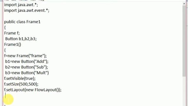 How to add Button on frame using swing component in Java using Notepad смотреть онлайн