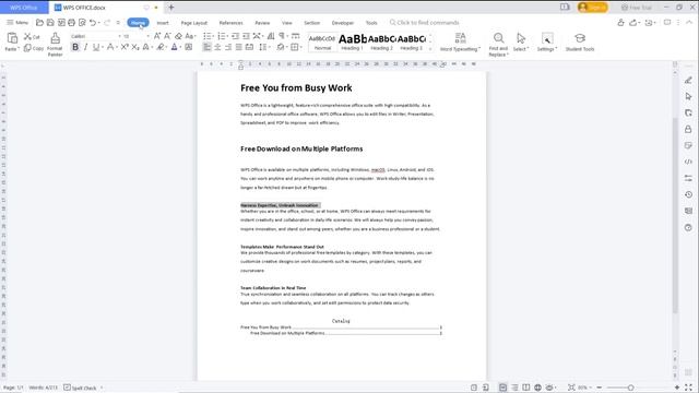 WPS Office How To Edit Table Of Contents смотреть онлайн