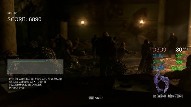 GeForce GTX 1050 ti -- Intel Core i5-8400 -- Resident Evil 6 Benchmark смотреть онлайн