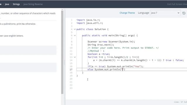 17. Java String Reverse | Java | HackerRank Solutions смотреть онлайн