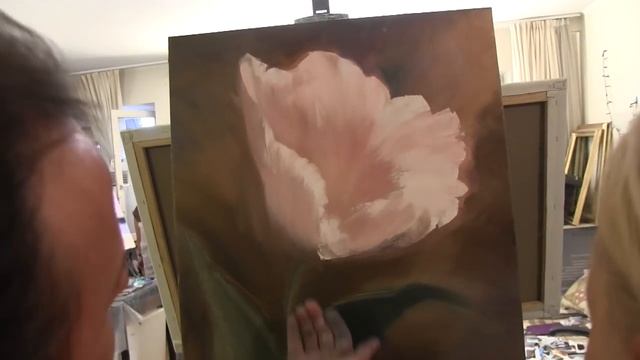 Пишем цветок маслом, уроки для начинающировх, Сахаров смотреть онлайн