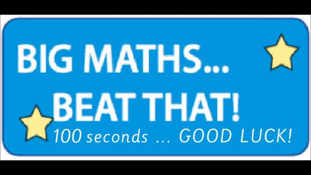 BIG MATHS beat that 100 seconds смотреть онлайн