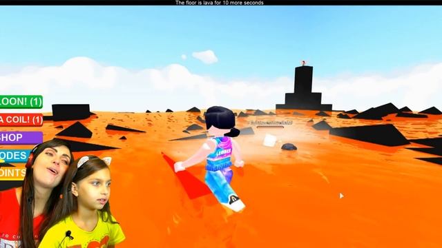 BALDI Утопил IPHONE в ЛАВЕ ПОЛ ЭТО ЛАВА в ROBLOX ПАПА Челлендж CHALLENGE видео для детей Валеришка смотреть онлайн