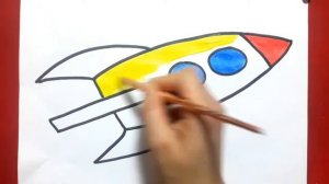 Как нарисовать ракету детям ??