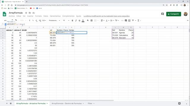 ArrayFormula - No tener que arrastrar ni copiar y pegar las fórmulas en Google Sheets. смотреть онлайн