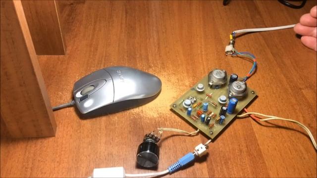 Простой усилитель НЧ на германиевых транзисторах ГТ703Б. смотреть онлайн