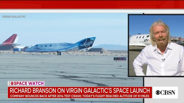 "A historic day": Richard Branson on Virgin Galactic's space flight смотреть онлайн