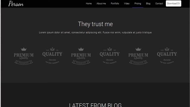 Person - One Page Personal HTML Responsive Template | Themeforest Download смотреть онлайн