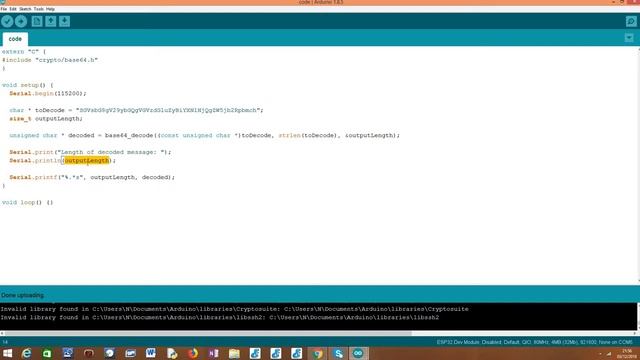 ESP32 Arduino: Decode base64 string смотреть онлайн