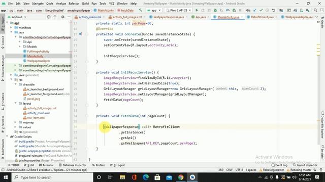 Part 6- Wallpaper App using pexel Api| Retrofit implementation смотреть онлайн