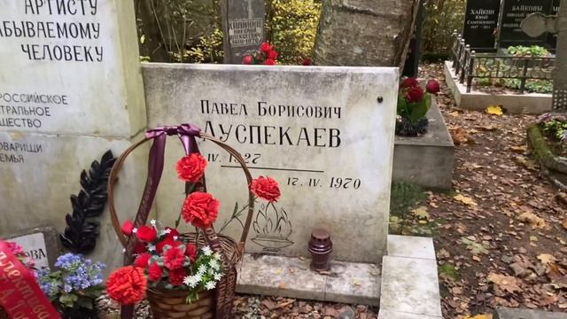 Могила актёра Павла Луспекаева на северном кладбище в г. Санкт Петербург смотреть онлайн