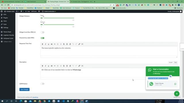 How to add whats app live chat bot (Free) in wordpress website | Papan Biswas смотреть онлайн