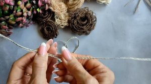 Панно 3Д на стену Круглое панно цветы из мешковины и джута своими руками Мастер класс\Master diy