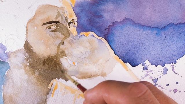 Watercolor, Pen and Ink Portrait - Mixed Media Art смотреть онлайн