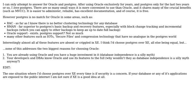 Databases: What features of Oracle make it an attractive choice for small projects? (5 Solutions!!) смотреть онлайн
