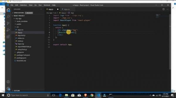 How to Use React Player | iframe in react js | React js use YouTube Video |React js player |