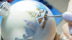 Роспись новогоднего шара | Мастер класс по рисованию | Рисуем и болтаем