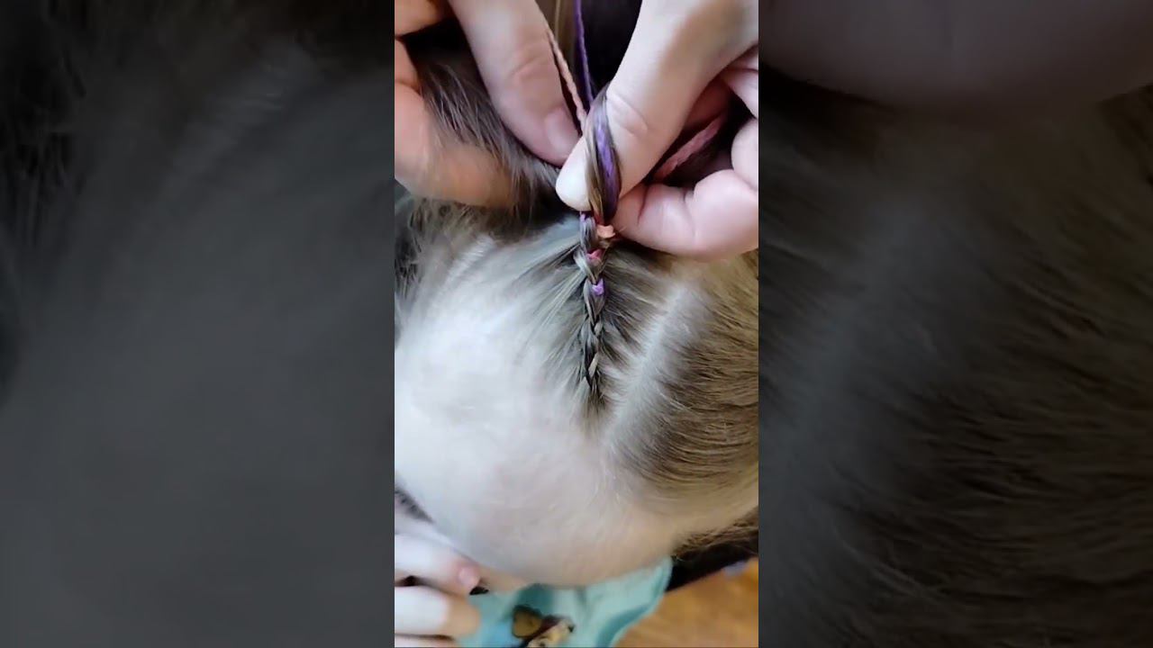 Хвост с зизи косичками для малышки! Красивый хвост #shorts  #хвост #хвост_из_зизи #зизи #зизи_хвост