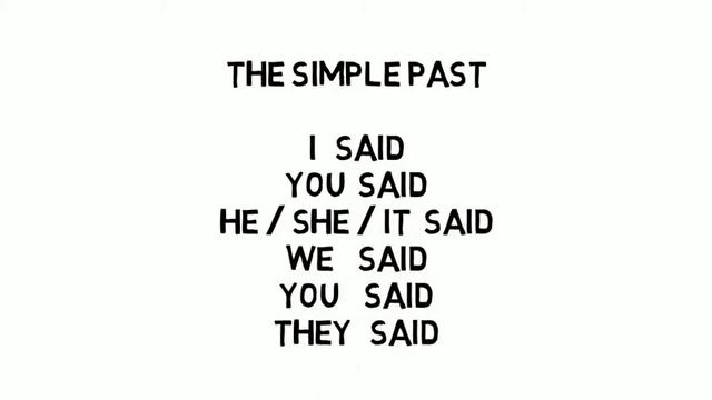 How to conjugate "to say" in the present simple, the past simple and the past perfect смотреть онлайн