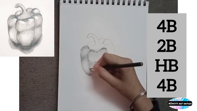 Sketch of a Capsicum/Bell Pepper || Niyati's Art Nation смотреть онлайн