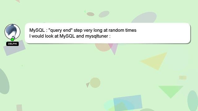 MySQL : "query end" step very long at random times смотреть онлайн