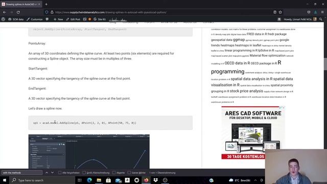 [EN 81] Splines with pyautocad, Python for AutoCAD смотреть онлайн