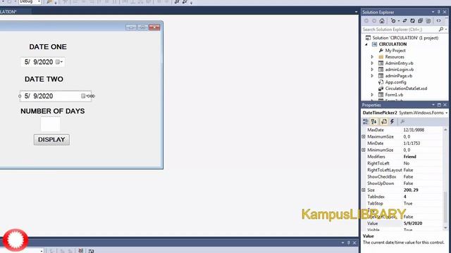 VB NET - USING DATETIMEPICKER TO DISPLAY NUMBER OF DAYS смотреть онлайн