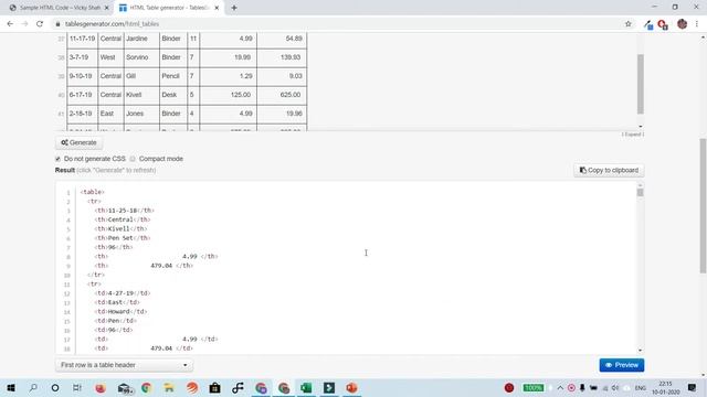 1.14 Convert Excel Sheet to HTML Table - Website Creation for Beginners -Free Course by VickyShah.m смотреть онлайн