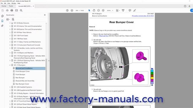 Lincoln MKZ OEM Factory Repair Manual смотреть онлайн