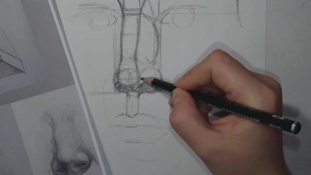 15. Уроки рисования. Строение носа. +штриховка смотреть онлайн