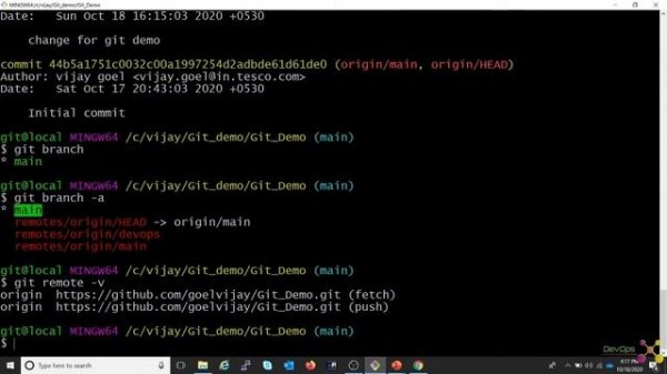 Git Bash Basic command Tutorial (DevOps) | Part -1 | Git pull Fetch push | Beginner