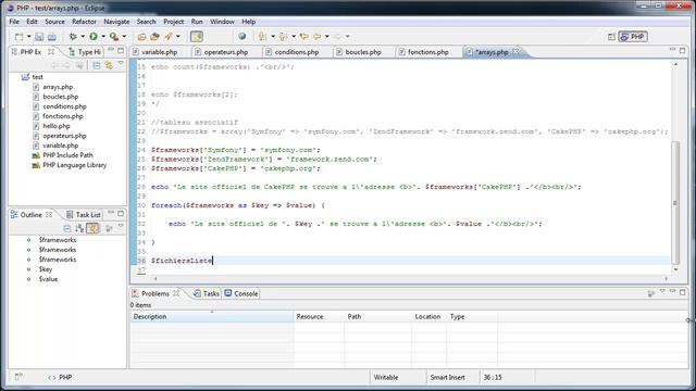 Formation PHP 5.4 : Les tableaux (7/52) смотреть онлайн