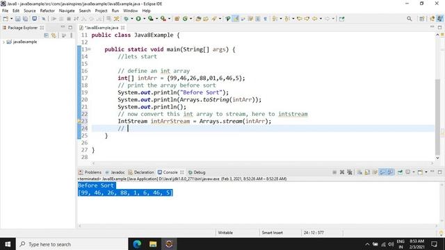 How To Sort An Array With Stream API in Java 8 | Java 8 Examples | Java Inspires смотреть онлайн