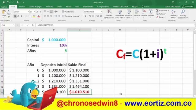 Cálculo fácil del Interés Simple y Compuesto en Excel смотреть онлайн
