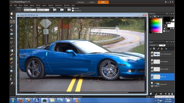 Corel Paint Shop Pro X5 HD Tutorial: How to change car color? смотреть онлайн