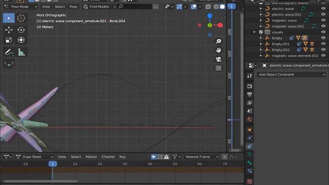 electromagnetic waves animation #blender 3d смотреть онлайн