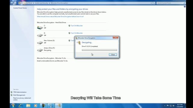 How To Turn Off Bitlocker In Windows 7 (Utimate) (HD) смотреть онлайн