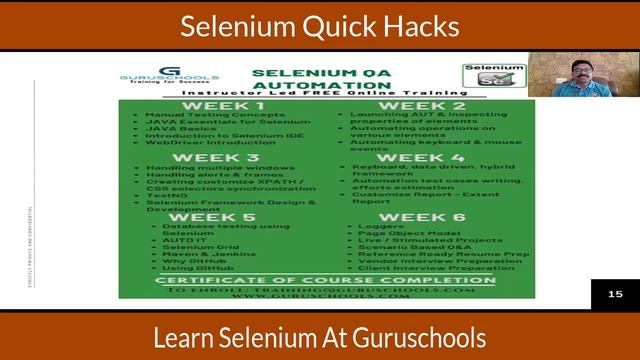 Learn Selenium QA Automation - Quick Hacks at GuruSchools - FREE Training смотреть онлайн