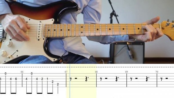 Radiohead Let Down Cover - Guitar tab - Tutorial - Lesson