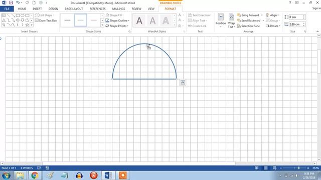 Cara menggambar setengah lingkaran di Microsoft Word 2013 смотреть онлайн