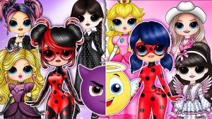 Ледибаг vs Шейдибаг: Уэнсдей, Принцесса Пич, Барби, Изабела - кто станет хорошей, а кто плохой?